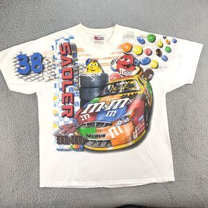 Vintage Nascar M&Ms T Shirt Mens XL Elliot Sadler AOP Racing 2003 Y2K #38